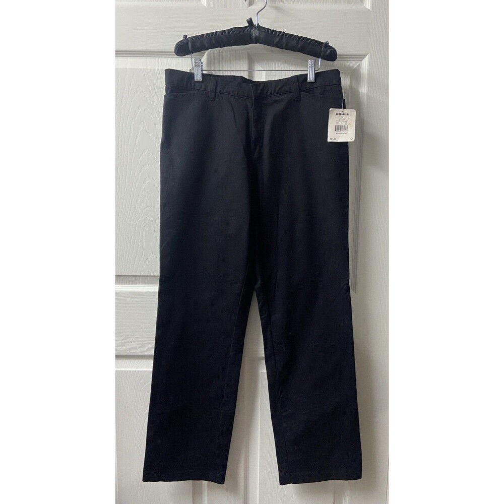 Sonoma Dress Pants Womens 12 Black Cotton Straight Leg Server Waitress Career